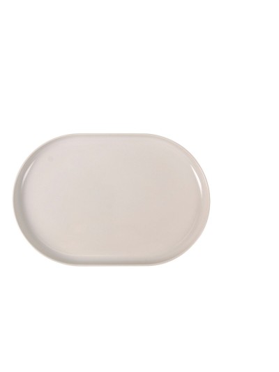 Snack tray La Mediterránea Ivory Oval 30 x 20 x 2,5 cm (12 Units)