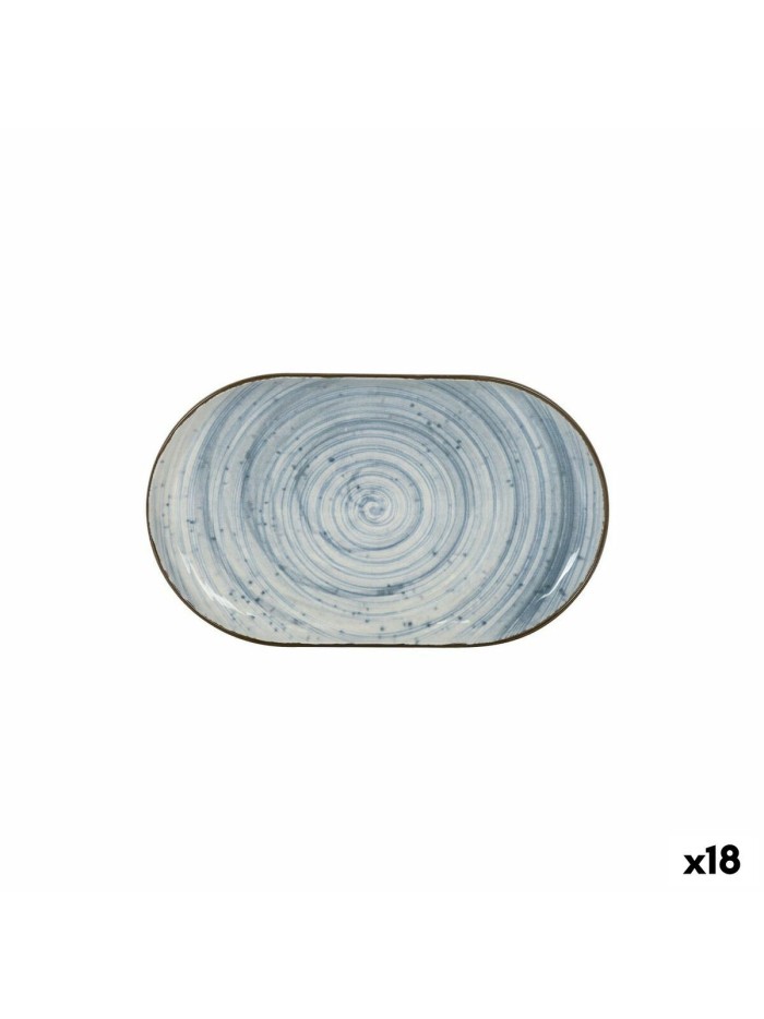 Snack tray La Mediterránea Anllo Oval 25 x 15 x 2,2 cm (18 Units)