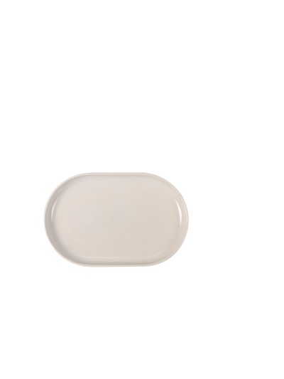Bandeja de Aperitivos La Mediterránea Ivory Ovalado 20 x 13 x 2 cm (24 Unidades)
