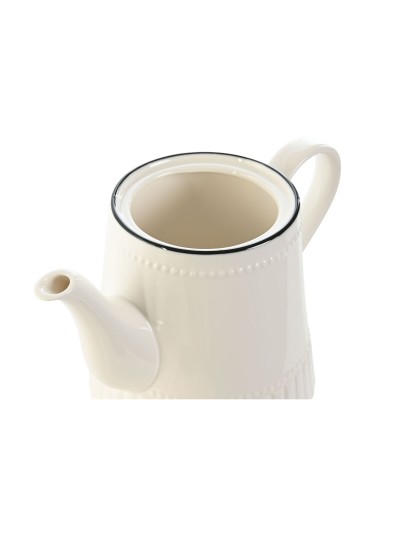 Tetera Home ESPRIT Blanco Negro Porcelana 1 L