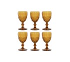 Set de Copas Home ESPRIT Ambar Cristal 240 ml (6 Unidades)