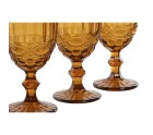 Set of cups Home ESPRIT Amber Crystal 240 ml (6 Units)