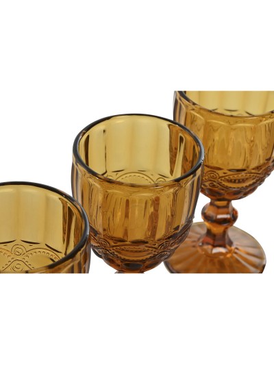 Set de Copas Home ESPRIT Ambar Cristal 240 ml (6 Unidades)