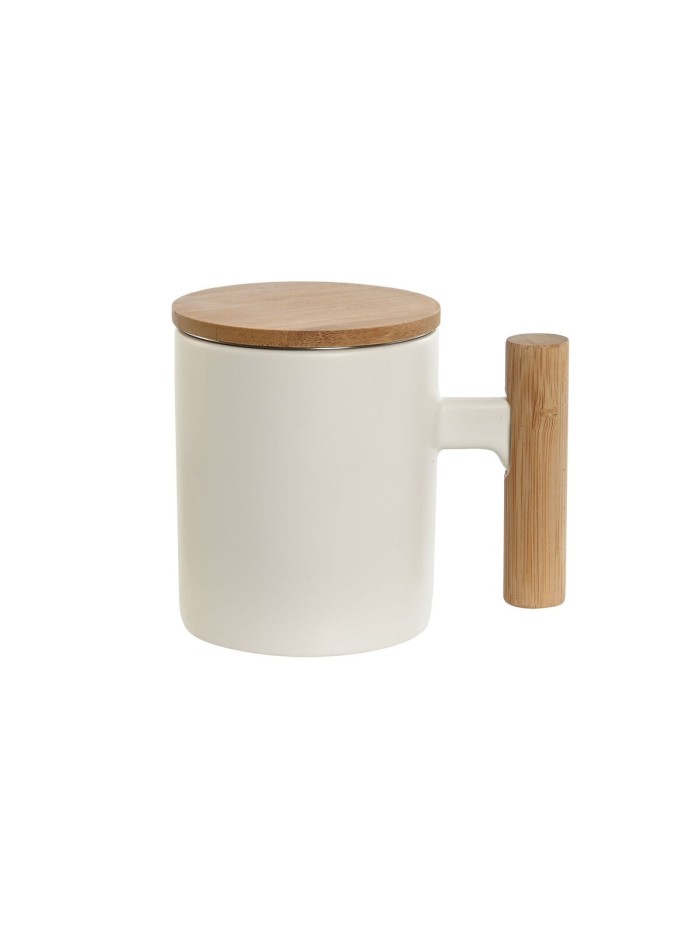 Tasse avec filtre pour infusions Home ESPRIT Blanc Acier inoxydable Porcelaine 360 ml
