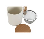 Tasse avec filtre pour infusions Home ESPRIT Blanc Acier inoxydable Porcelaine 360 ml
