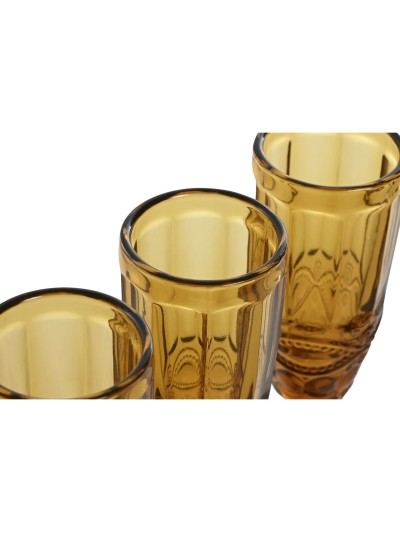 Set de Copas Home ESPRIT Ambar Cristal 150 ml (6 Unidades)