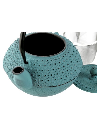 Théière Home ESPRIT Bleu Noir Acier inoxydable Fer 1,2 L