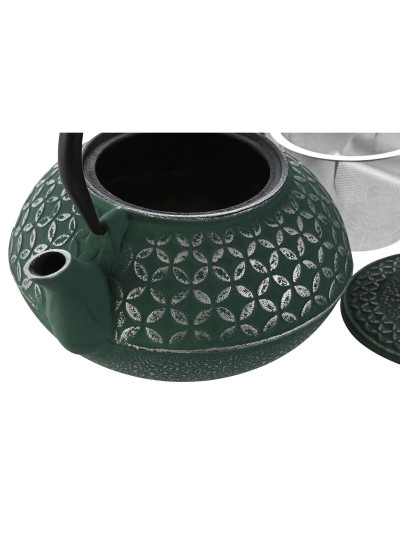 Théière Home ESPRIT Noir Vert Acier inoxydable Fer 900 ml