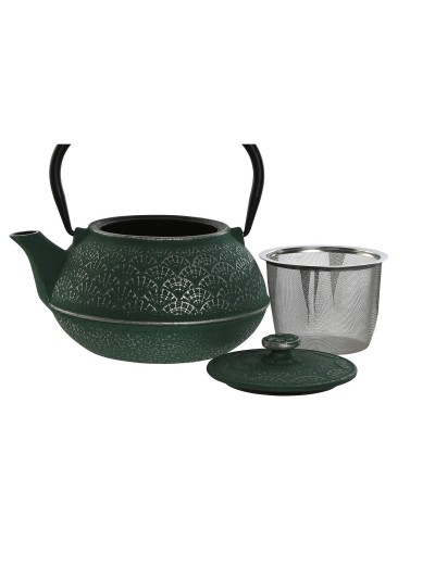 Teapot Home ESPRIT Black Green Stainless steel Iron 800 ml