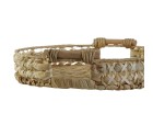 Jeux de plateaux Home ESPRIT Blanc Naturel Fibre 41 x 40 x 9 cm (2 Unités)