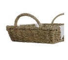 Juego de Bandejas Home ESPRIT Blanco Natural Metal 51 x 30,5 x 13 cm (3 Unidades)