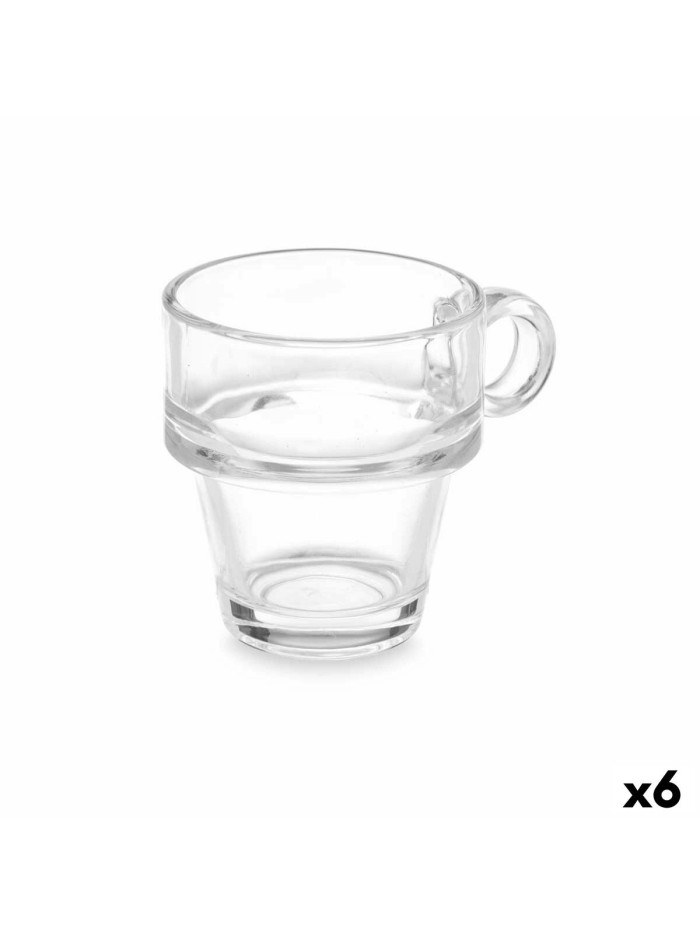Cup Transparent Glass 90 ml (6 Units)