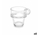 Cup Transparent Glass 90 ml (6 Units)