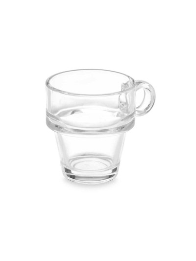 Cup Transparent Glass 90 ml (6 Units)
