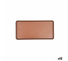 Bandeja de Aperitivos Bidasoa Gio Marrón Plástico 24 x 11,5 cm (12 Unidades)