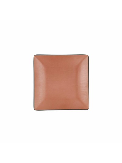 Plato Llano Bidasoa Gio Marrón Plástico 18 x 18 cm (12 Unidades)