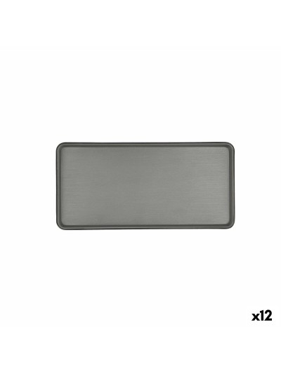 Bandeja de Aperitivos Bidasoa Gio Negro Plástico 24 x 11,5 cm (12 Unidades)