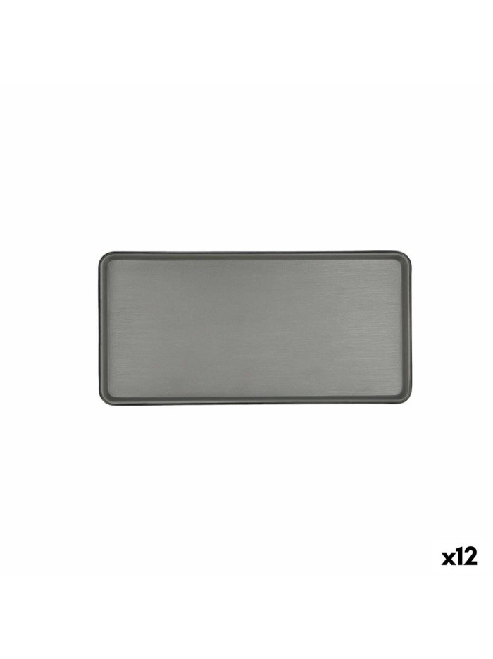 Snack tray Bidasoa Gio Black Plastic 24 x 11,5 cm (12 Units)
