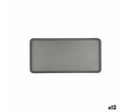 Snack tray Bidasoa Gio Black Plastic 24 x 11,5 cm (12 Units)