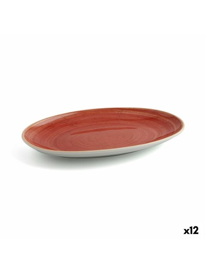 Bandeja de Aperitivos Ariane Terra Rojo Cerámica Ø 26 cm (12 Unidades)