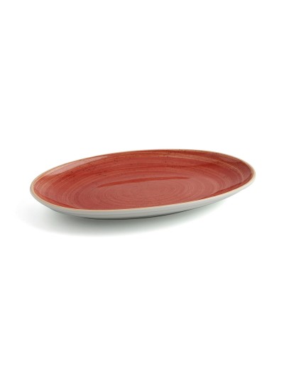 Bandeja de Aperitivos Ariane Terra Rojo Cerámica Ø 26 cm (12 Unidades)