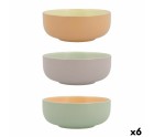 Bowl Quid Vitamina Bicoloured Ceramic 11 x 11 x 4,5 cm (6 Units)