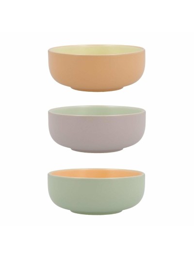 Bowl Quid Vitamina Bicoloured Ceramic 11 x 11 x 4,5 cm (6 Units)