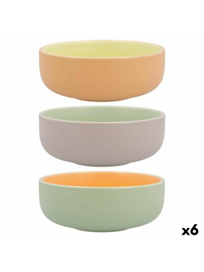 Cuenco Quid Vitamina Bicolor Cerámica 16 x 16 x 6 cm (6 Unidades)