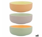 Bol Quid Vitamina Bicolore Céramique 16 x 16 x 6 cm (6 Unités)