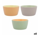 Cuenco Quid Vitamina Bicolor Cerámica 12,5 x 12,5 x 6,7 cm (6 Unidades)