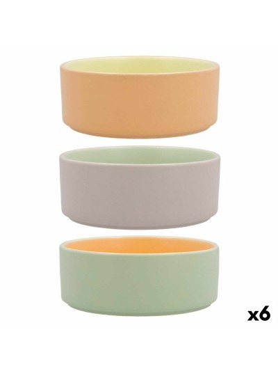 Cuenco Quid Vitamina Bicolor Cerámica 13 x 13 x 5,2 cm (6 Unidades)