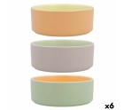 Bowl Quid Vitamina Bicoloured Ceramic 13 x 13 x 5,2 cm (6 Units)
