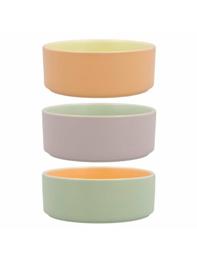 Bowl Quid Vitamina Bicoloured Ceramic 13 x 13 x 5,2 cm (6 Units)