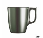 Taza Luminarc Flashy Verde Vidrio 250 ml (6 Unidades)