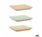 Snack tray Quid Vitamina Bicoloured Ceramic 15 x 15 cm (6 Units)