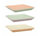 Bandeja de Aperitivos Quid Vitamina Bicolor Cerámica 21 x 21 cm (6 Unidades)