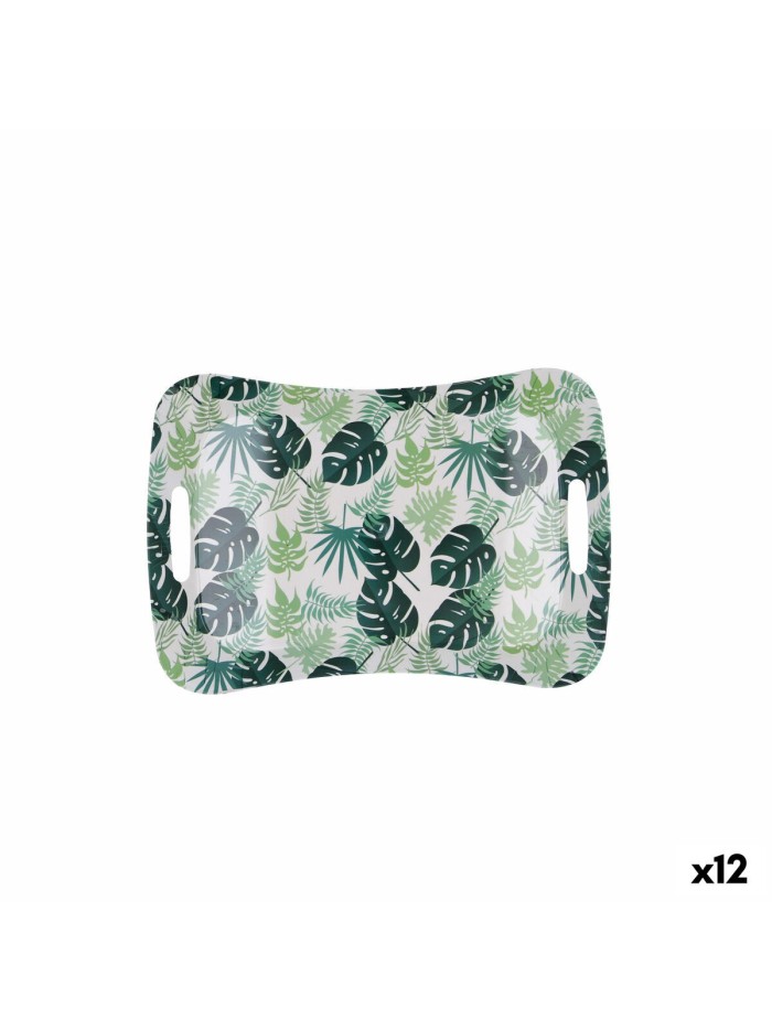 Plateau de petit déjeuner Quid Habitat Multicouleur Plastique 33,5 x 23 x 3,5 cm Avec des poignées Volets (12 Unités)