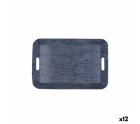 Breakfast tray Quid Habitat Blue Plastic 33 x 23 x 4 cm With handles Denim (12 Units)