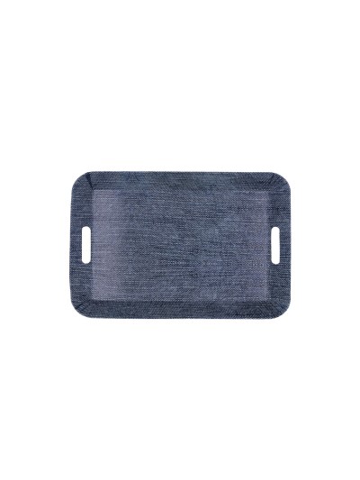 Bandeja de desayuno Quid Habitat Azul Plástico 33 x 23 x 4 cm Con asas Denim (12 Unidades)