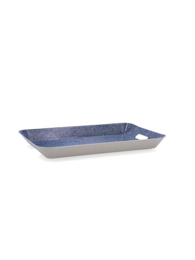 Bandeja de desayuno Quid Habitat Azul Plástico 33 x 23 x 4 cm Con asas Denim (12 Unidades)