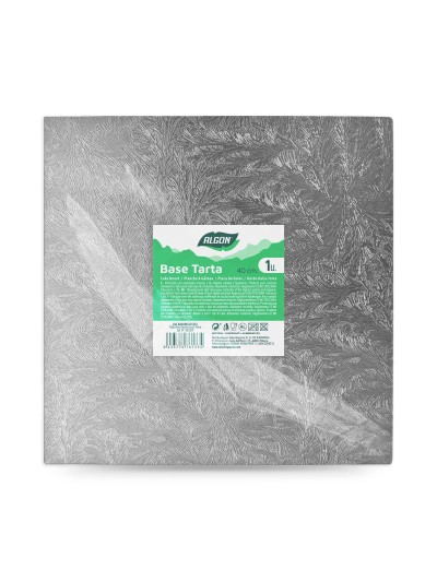 Base para pastel Algon Plateado 40 x 40 x 1,5 cm Cuadrado (12 Unidades)
