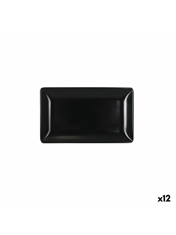 Snack tray La Mediterránea Dark grey 25 x 15 x 2 cm (12 Units)