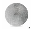 Base para pastel Algon Plateado 40 x 40 x 1,5 cm Redondo (12 Unidades)