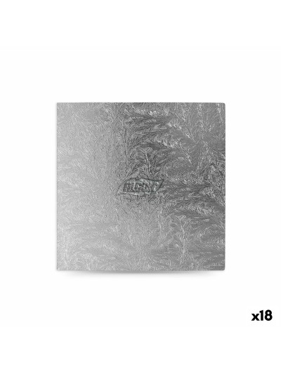 Base para pastel Algon Plateado 30 x 30 x 1,5 cm Cuadrado (18 Unidades)