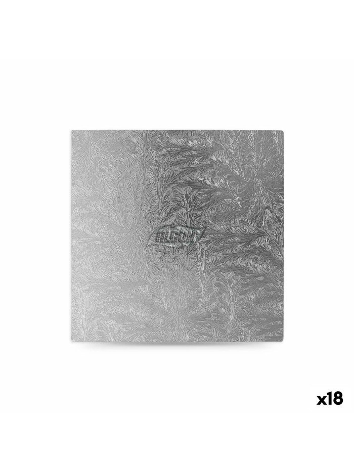 Base de gâteau Algon Argenté 30 x 30 x 1,5 cm Carré (18 Unités)