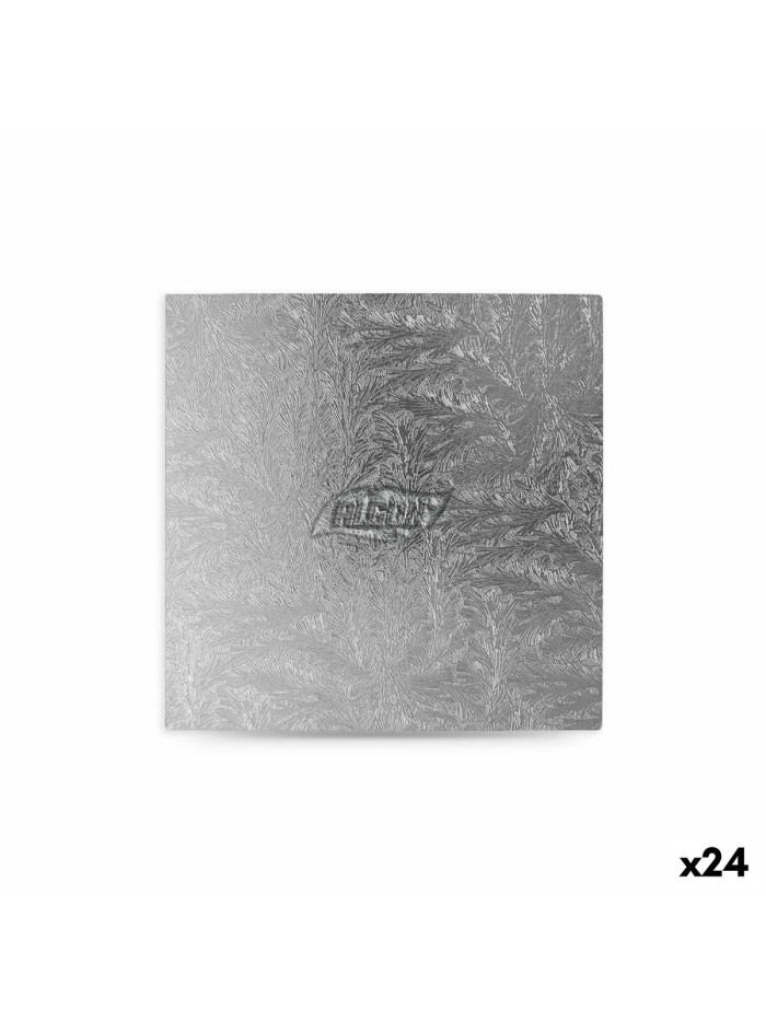 Base de gâteau Algon Argenté 20 x 20 x 1,5 cm Carré (24 Unités)