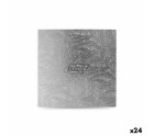 Cake stand Algon Silver 20 x 20 x 1,5 cm Squared (24 Units)