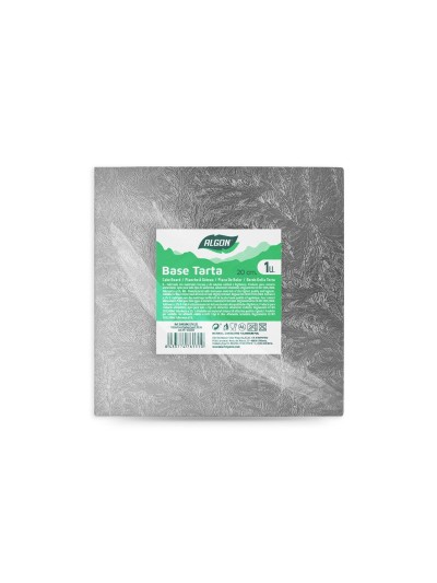 Base para pastel Algon Plateado 20 x 20 x 1,5 cm Cuadrado (24 Unidades)