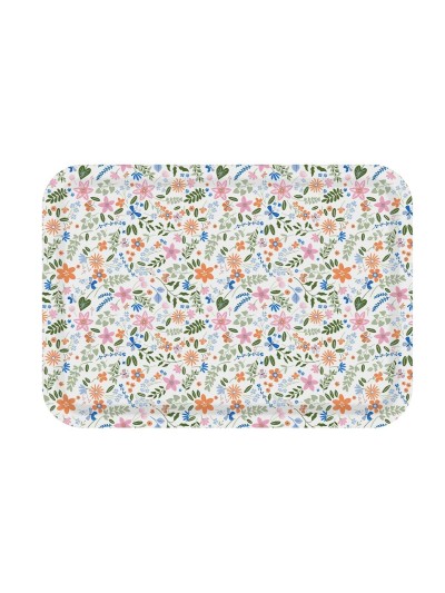 Bandeja Versa Polietileno RPET 27 x 2,2 x 38 cm Flores