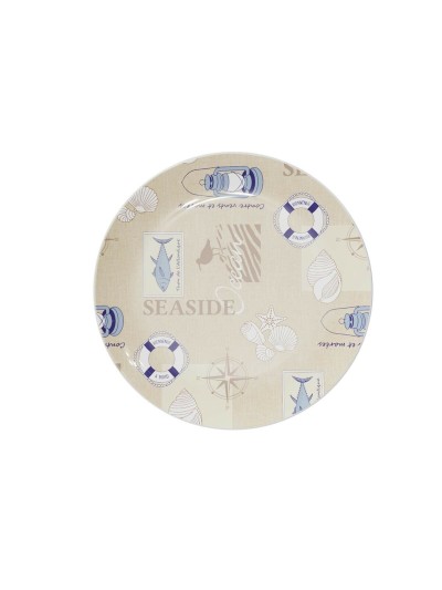 Assiette plate Versa Seaside Polyéthylène RPET Ø 25 cm